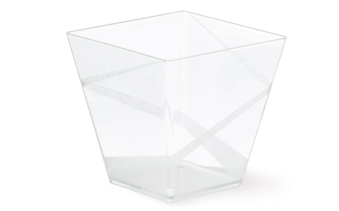Square Cup 200 Cc Clear