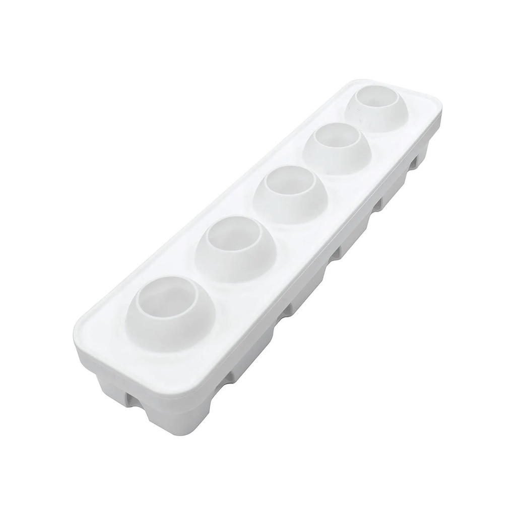 [28.317.87.0065] NOCCIOLA125 - SILICONE MOULD 59X59 H 62MM + PLASTIC SUPPORT White