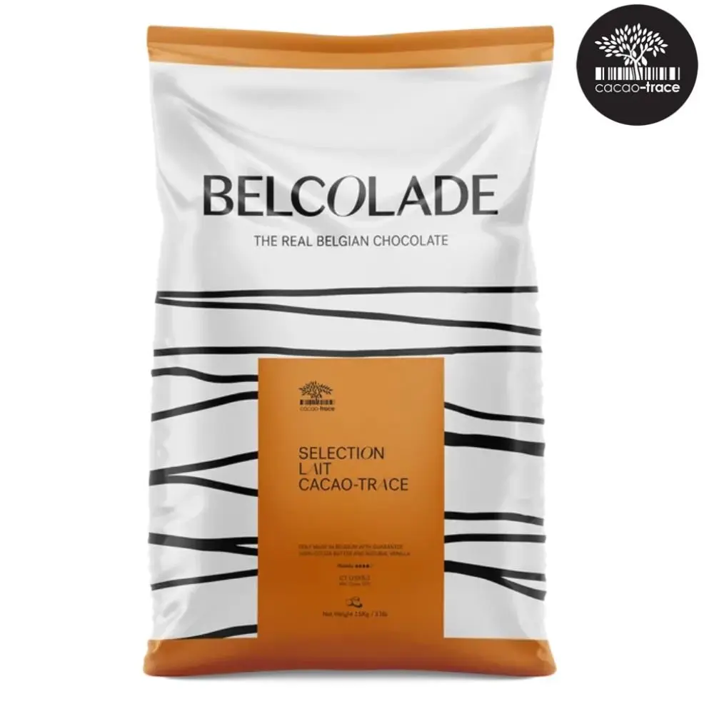 [4019580] "CT O3X5/G DROPS 15KG BAG AP GRB Belcolade Milk Chocolate, Selection, Lait Selection, Sustainable Cacao - Trace"