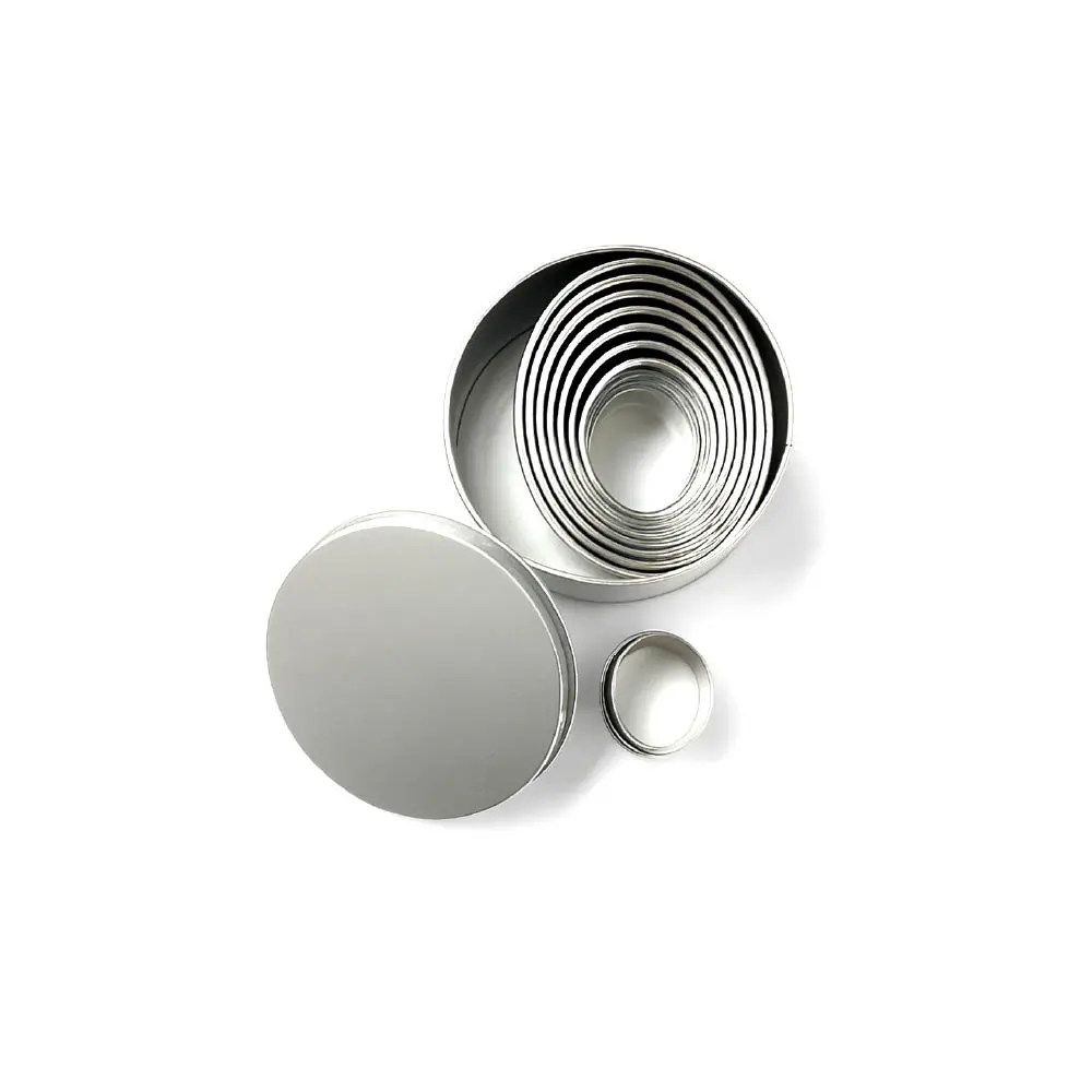[FDMS-VL-08/501-BP-NN] Pastry Cutter, Oval, Plain, 8 Pcs Set, 52mm