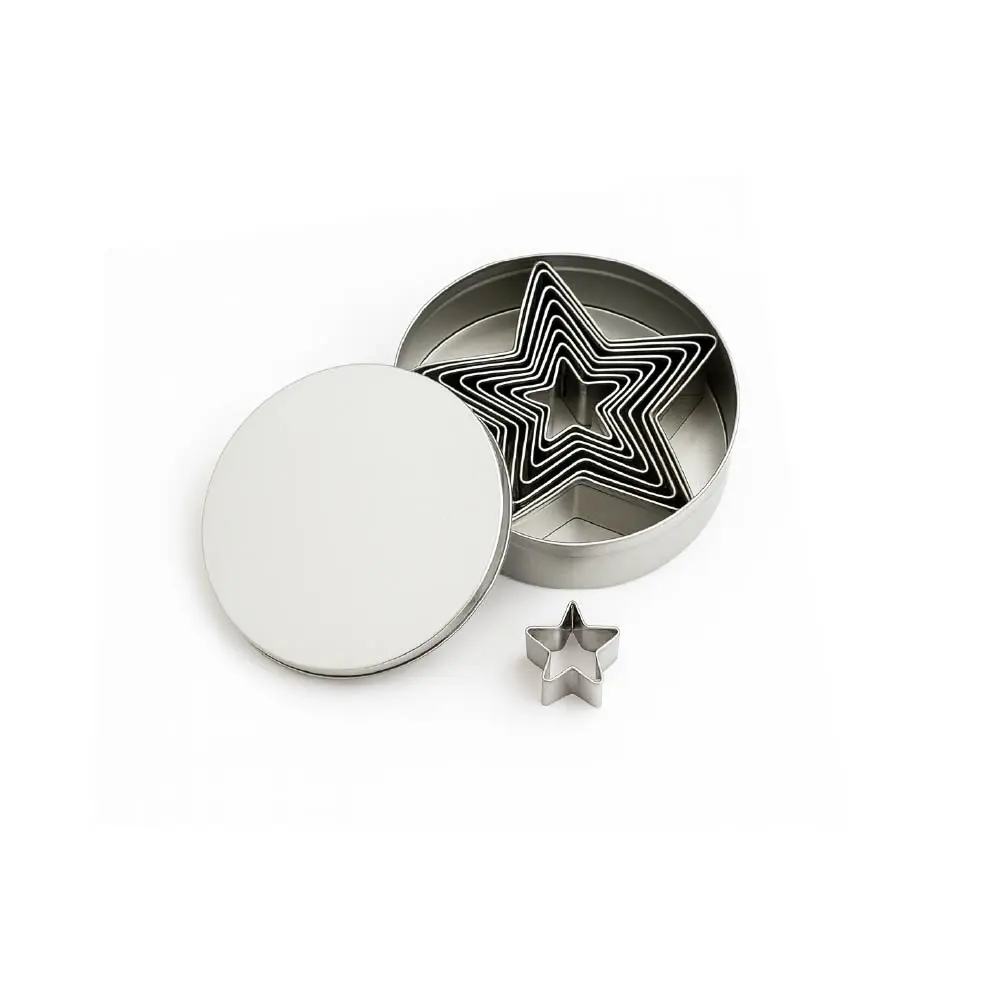 [FDMS-ST-09/301-BP-NN] Pastry Cutter, Star, Plain, 9 Pcs Set, 30mm