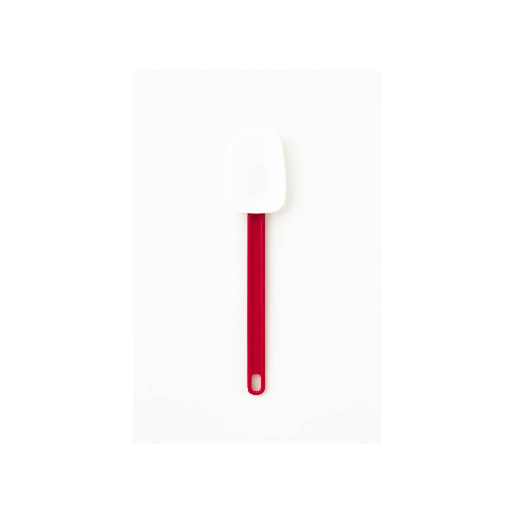[02052W Medium Scraper Red-White-Spon (SIS-36)] 36cm Silicon Spoon Red-White