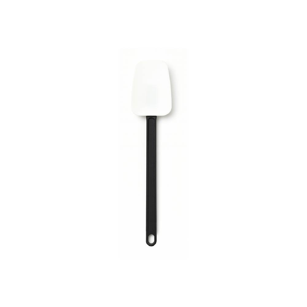 [02052B Large Scraper Black White-Spon (SIS-41)] 41cm Silicon Spoon Black White