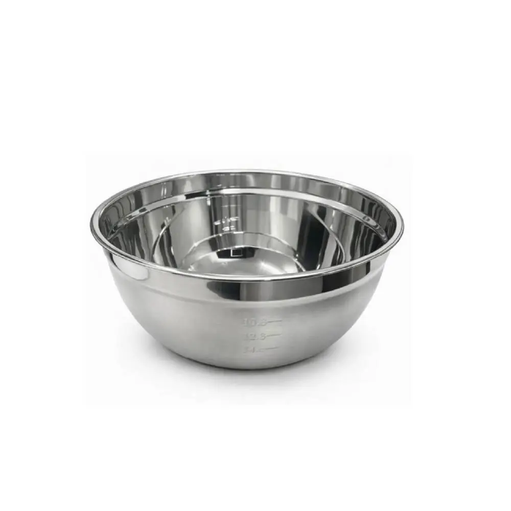 [002-26# OLD] Steel Bowl 26Cm, Rubber Bottom, Black