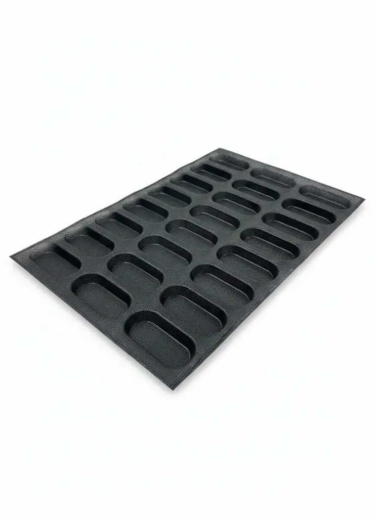 [JS-BDF-10] Glass Fiber Silicone Tray W:58.5cm L:38.5cm 
Length: 11cm; Width:5cm; Depth:2.cm; 
Caves in oval shapes JS-BDF-10