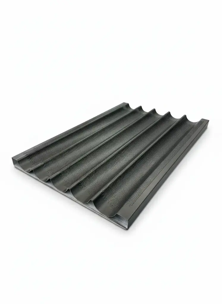 [T 014] 5-Channel Baguette Tray (Two Sides Open) 600*400*33Mm, 1.0Mm Al.Alloy, Teflon Ptfe